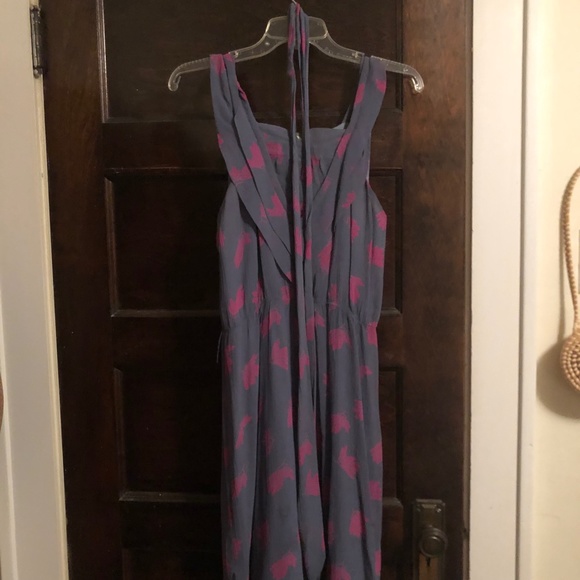 Anthropologie Girls from Savoy Blue-Grey Dress 6 - Picture 1 of 4